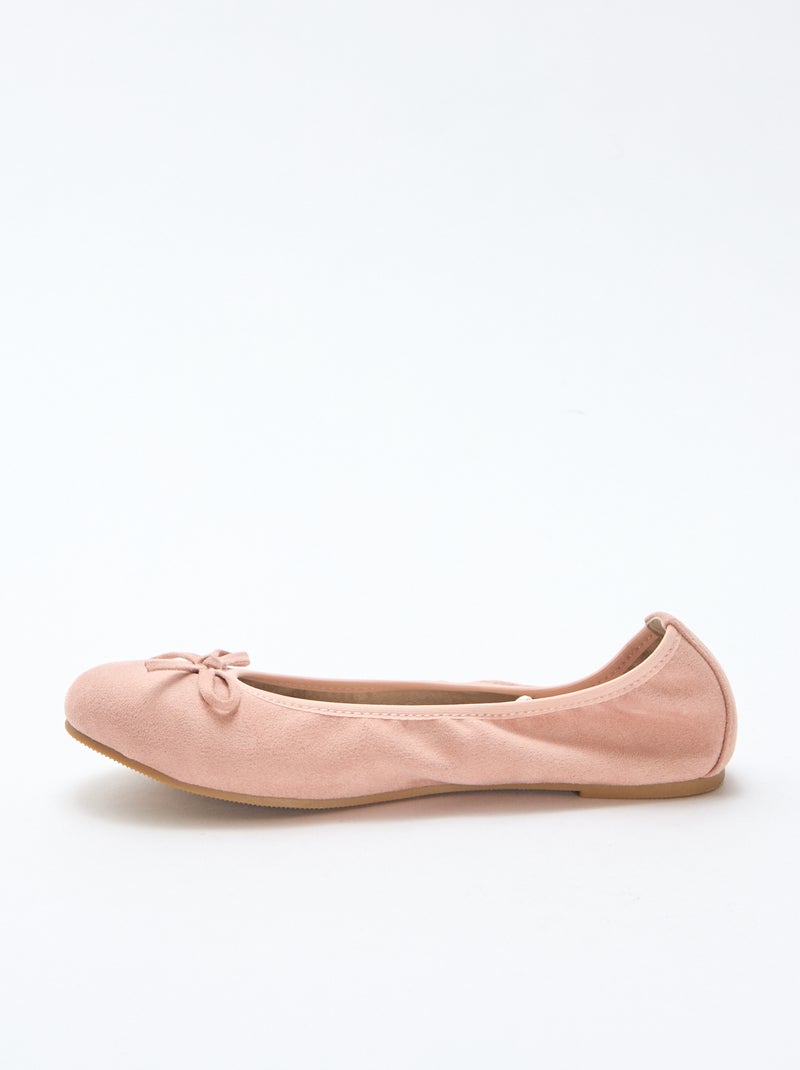 Effen platte ballerina's Biege - Kiabi