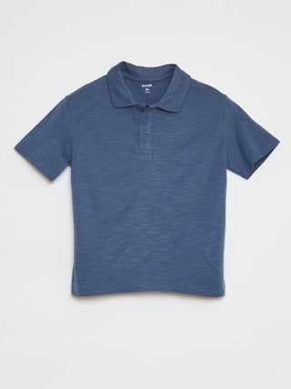 Effen polo met print