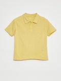 Effen polo met print GEEL - Kiabi