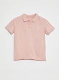 Effen polo met print ROSE - Kiabi