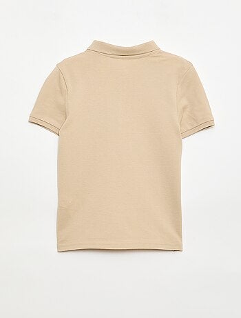 Effen polo van piquétricot