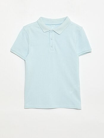 Effen polo van piquétricot
