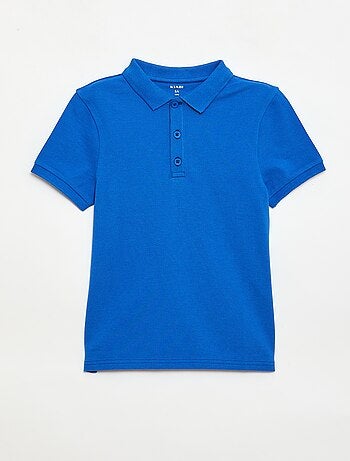 Effen polo van piquétricot