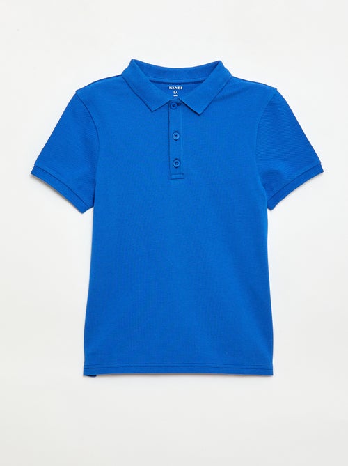 Effen polo van piquétricot - Kiabi