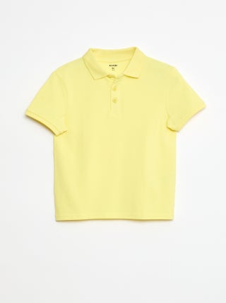 Effen polo van piquétricot