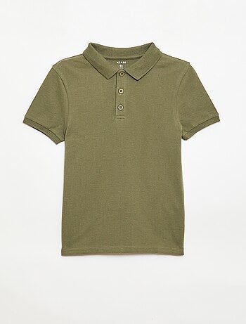 Effen polo van piquétricot