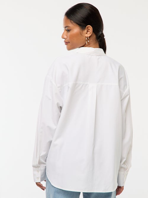 Effen poplin blouse - Kiabi