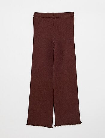 Effen rechte broek van jerseytricot