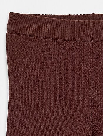 Effen rechte broek van jerseytricot