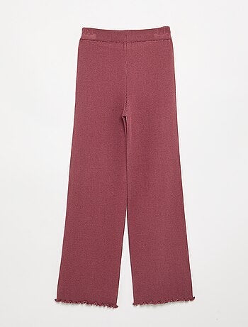 Effen rechte broek van jerseytricot