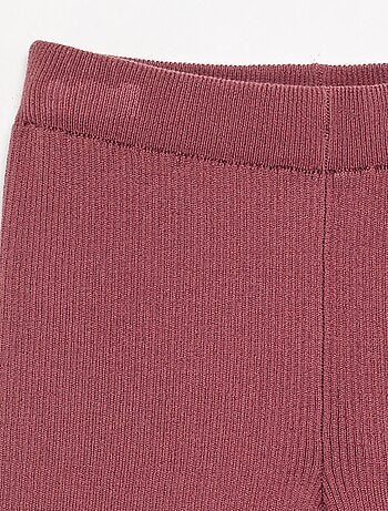 Effen rechte broek van jerseytricot