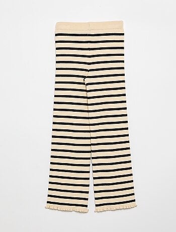 Effen rechte broek van jerseytricot