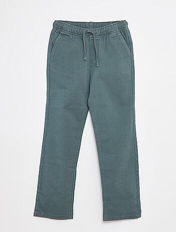 Effen regular-fit broek