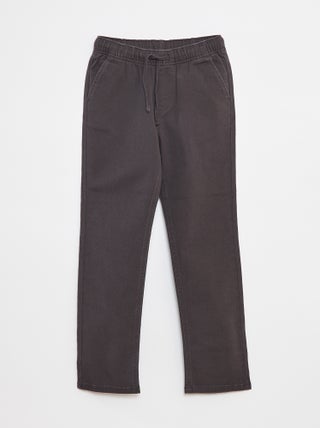 Effen regular-fit broek