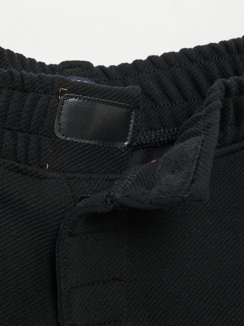 Effen regular fit chino - gemakkelijk aan te trekken collectie zwart - Kiabi