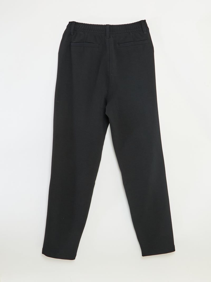 Effen regular fit chino - gemakkelijk aan te trekken collectie zwart - Kiabi