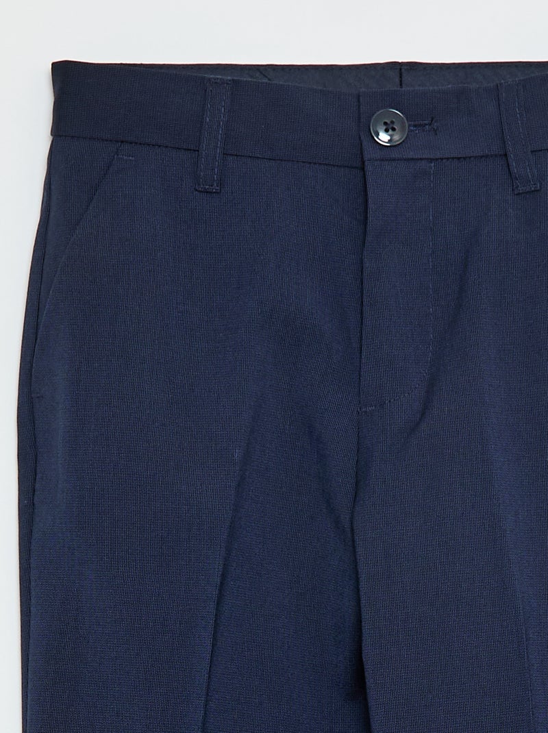 Effen, regular-fit kostuumbroek Zwart - Kiabi