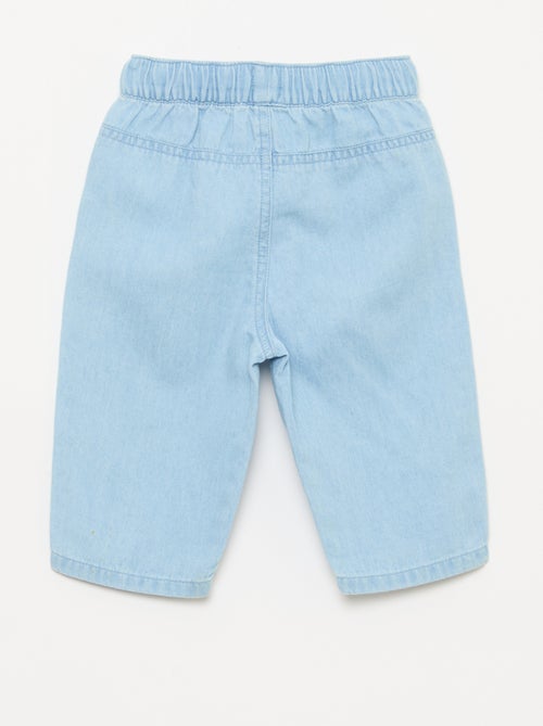 Effen relax fit broek met 2 opgestikte zakken - Kiabi