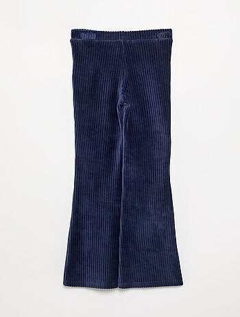 Effen ribfluwelen broek
