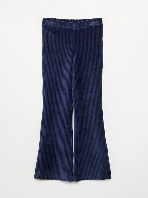 Effen ribfluwelen broek - Kiabi