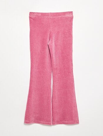 Effen ribfluwelen broek