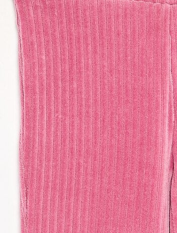 Effen ribfluwelen broek