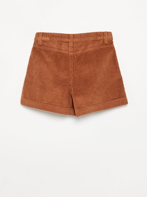 Effen ribfluwelen short - Kiabi
