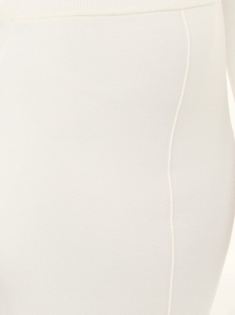 Effen rok van ottomantricot Wit - Kiabi