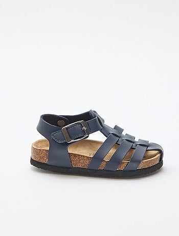 Effen sandalen met gespen