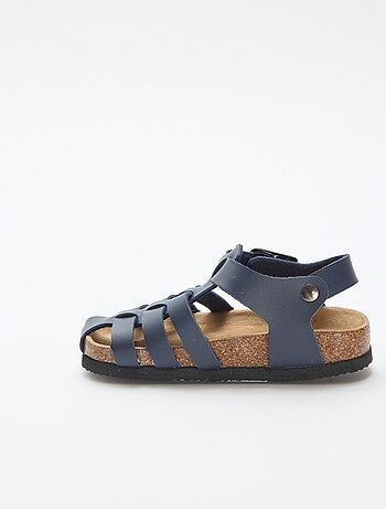 Effen sandalen met gespen