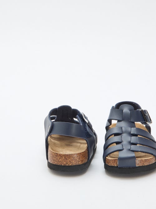 Effen sandaal met print en bandjes - Kiabi