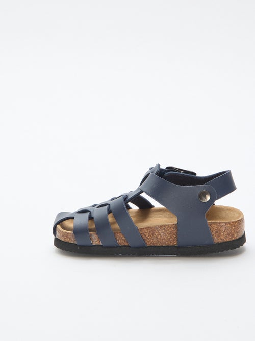 Effen sandaal met print en bandjes - Kiabi