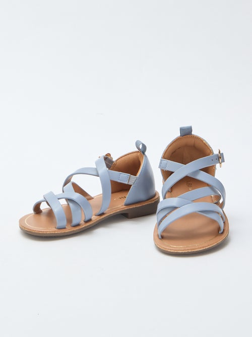 Effen sandalen met bandjes - Kiabi