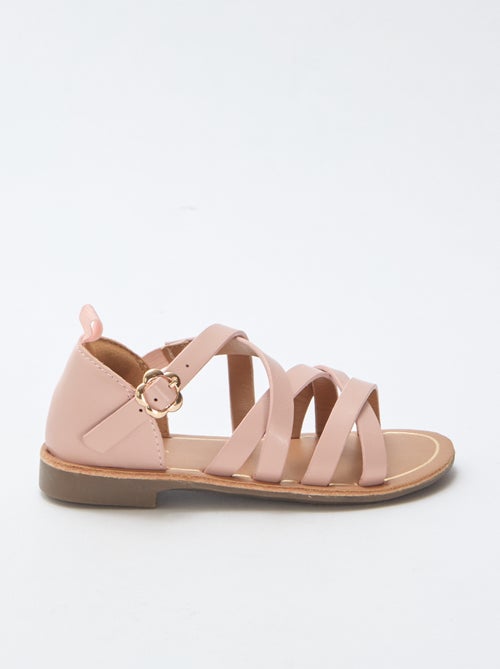 Effen sandalen met bandjes - Kiabi