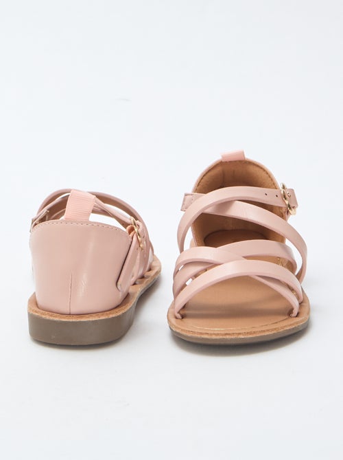 Effen sandalen met bandjes - Kiabi