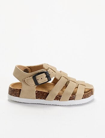 Effen sandalen met gespen