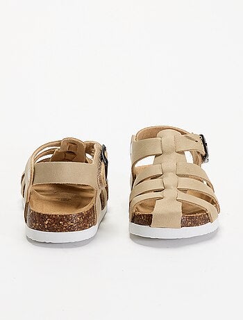 Effen sandalen met gespen