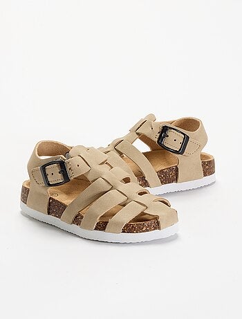 Effen sandalen met gespen