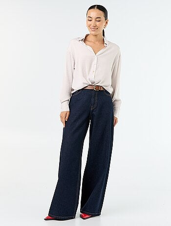Effen satijnen blouse