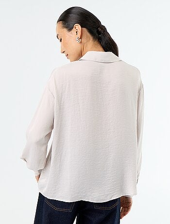 Effen satijnen blouse