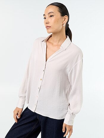 Effen satijnen blouse