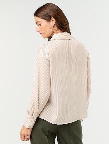Effen satijnen blouse