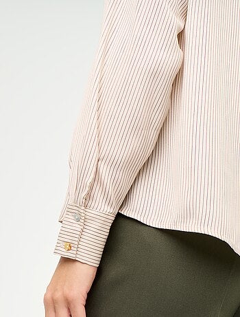 Effen satijnen blouse