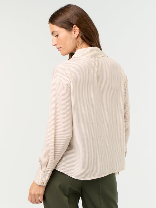 Effen satijnen blouse - Kiabi