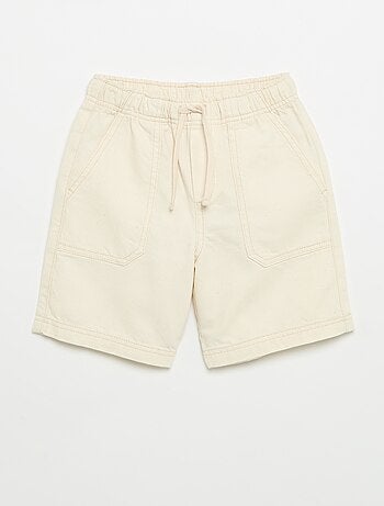 Effen short met elastische taille