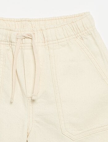 Effen short met elastische taille