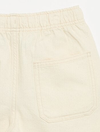 Effen short met elastische taille