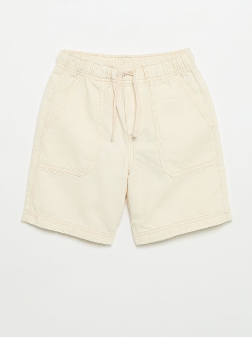 Effen short met elastische taille - Kiabi
