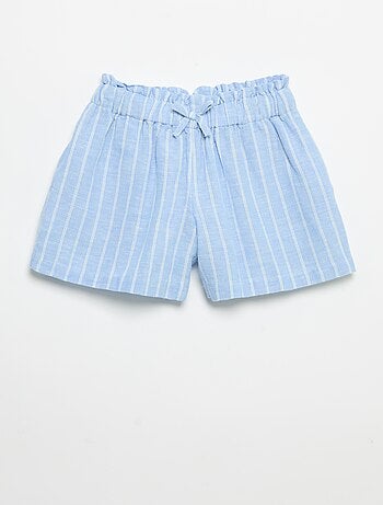 Effen short met fantasie strik