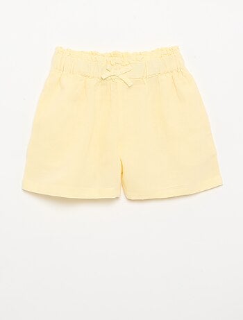 Effen short met fantasie strik